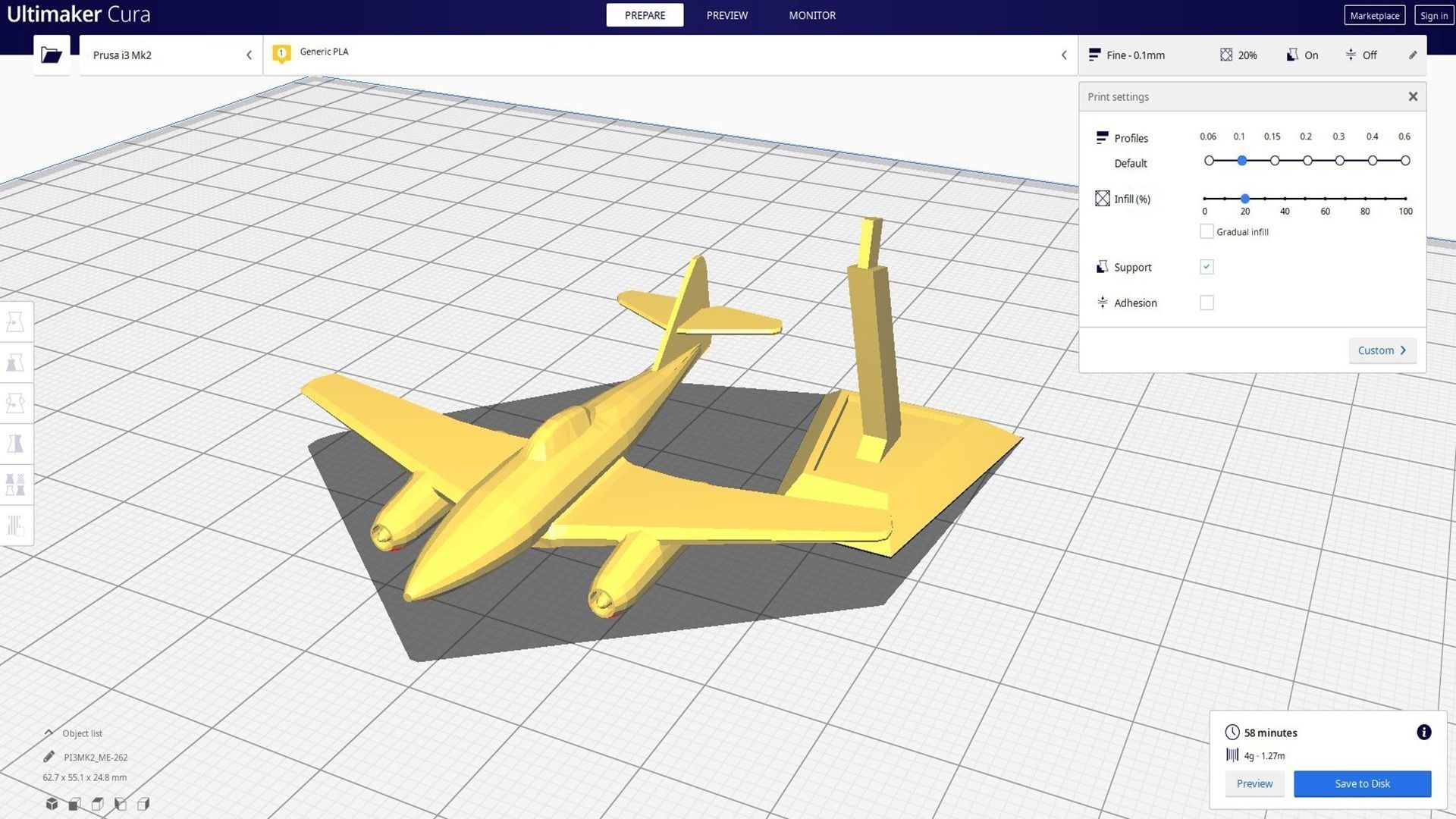 Me 262 Plane  3D print model_6
