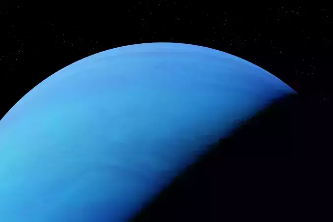 Blue alien Jupiter gas giant Low-poly 3D model