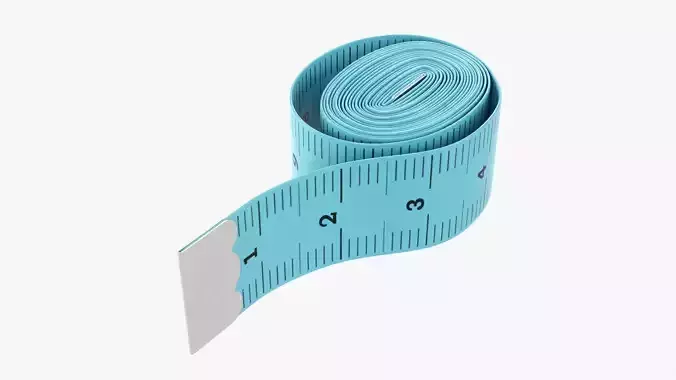 Tailor measuring tape 02 3D model