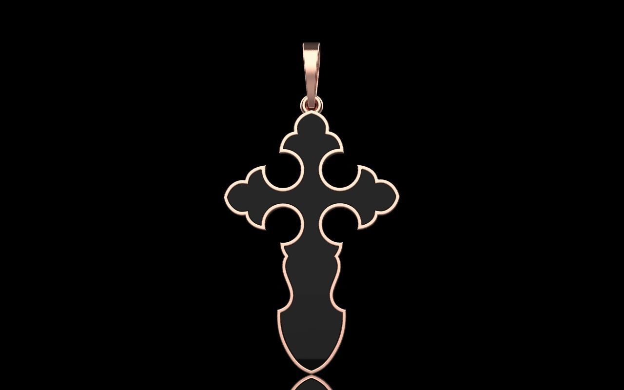 nice Cross 3 cross in files enamel ornament 3D print model_20