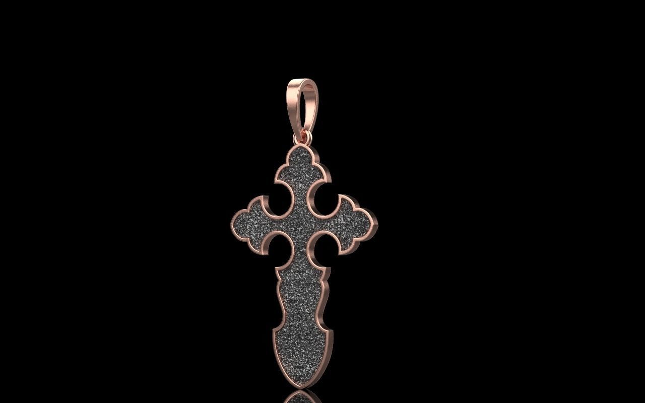 nice Cross 3 cross in files enamel ornament 3D print model_40