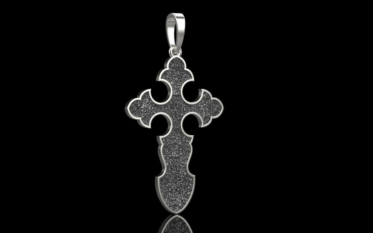 nice Cross 3 cross in files enamel ornament 3D print model_43