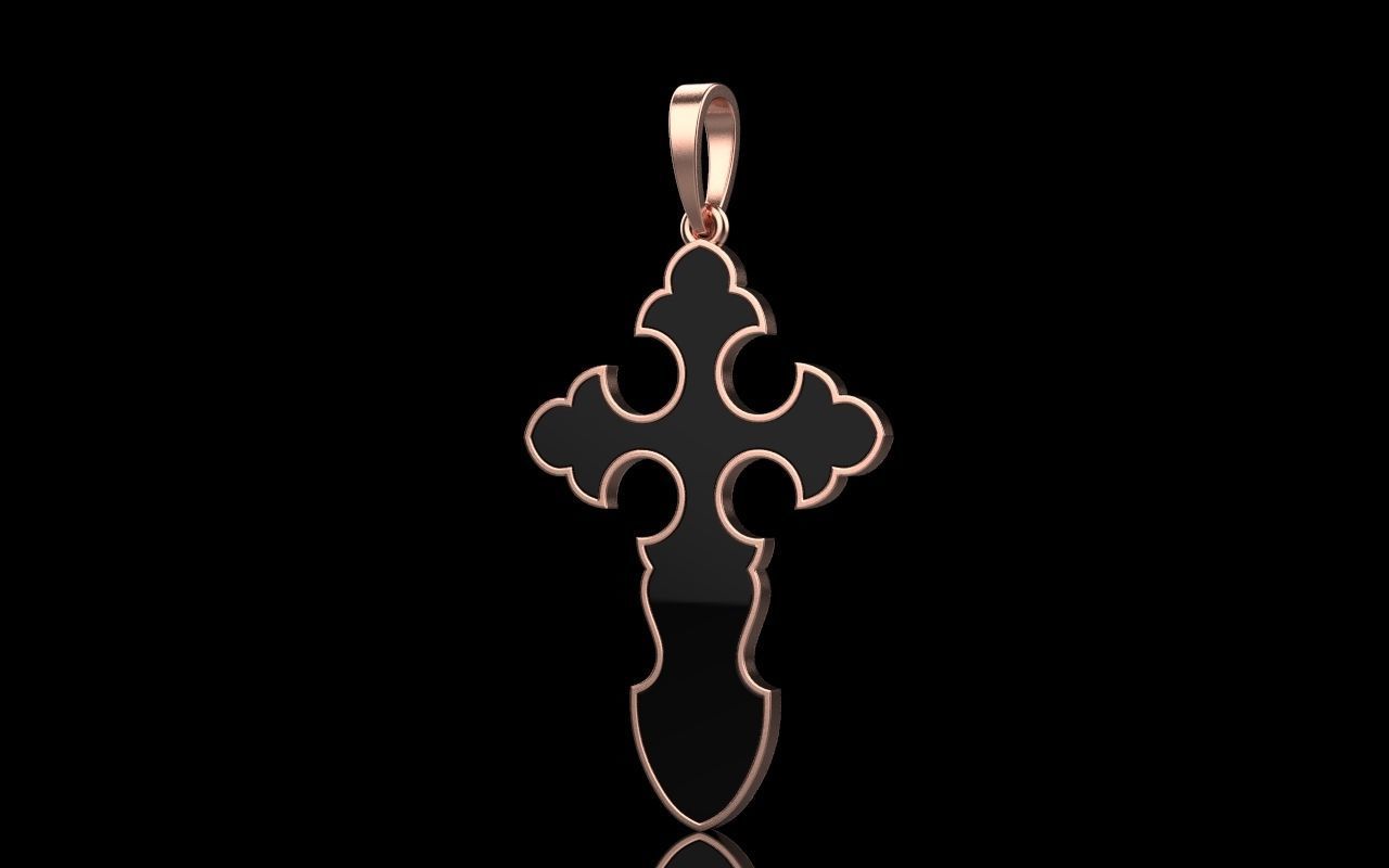 nice Cross 3 cross in files enamel ornament 3D print model_19