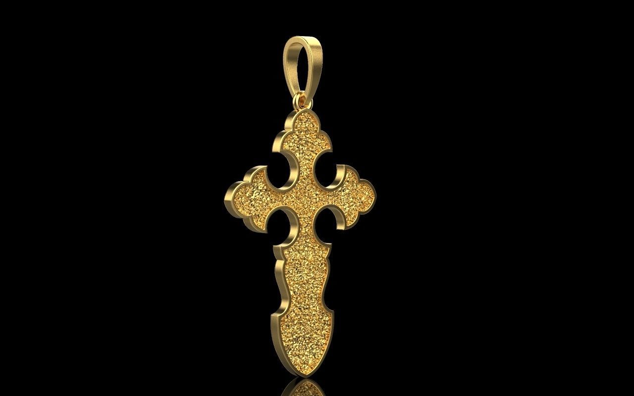 nice Cross 3 cross in files enamel ornament 3D print model_15