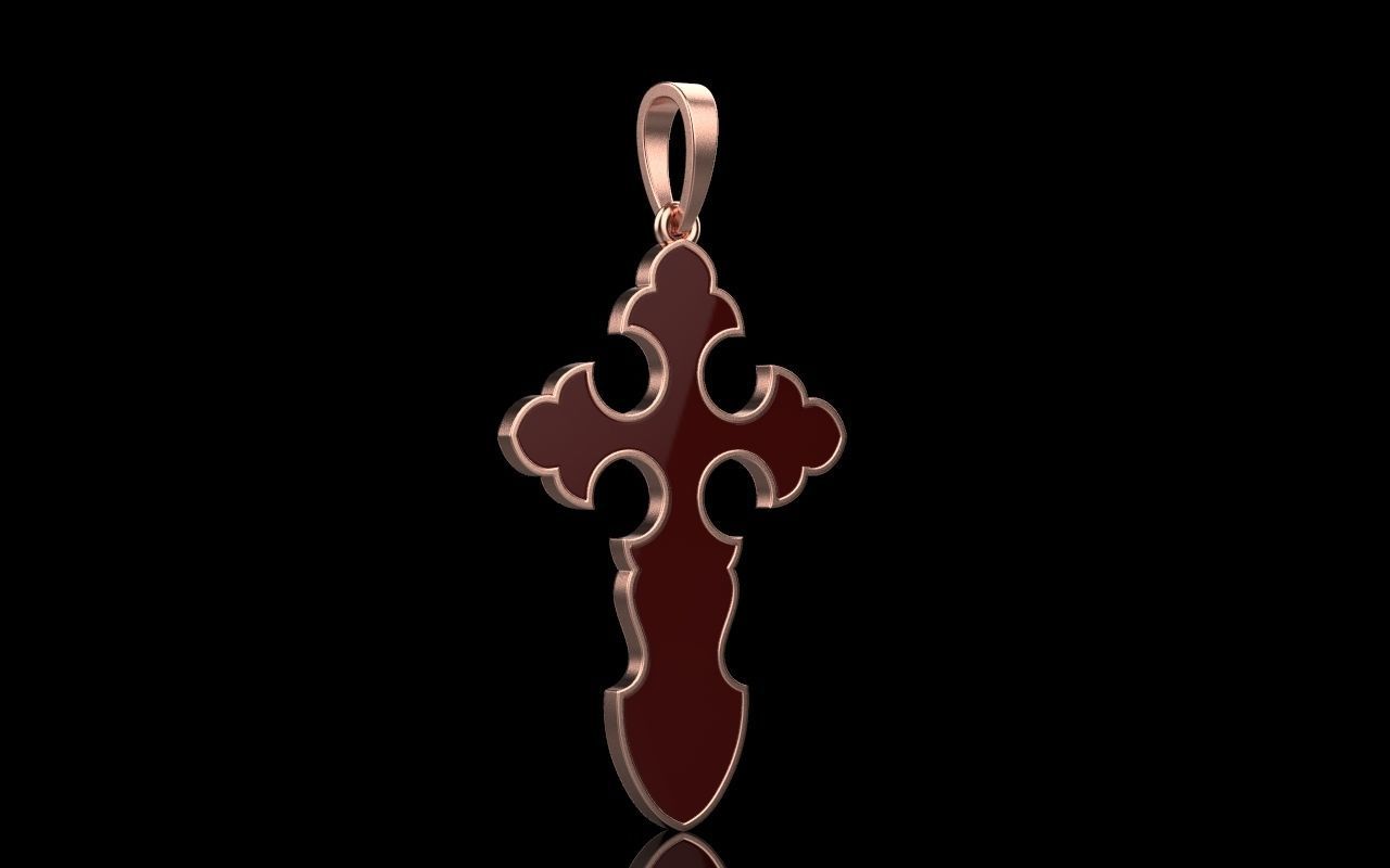 nice Cross 3 cross in files enamel ornament 3D print model_27