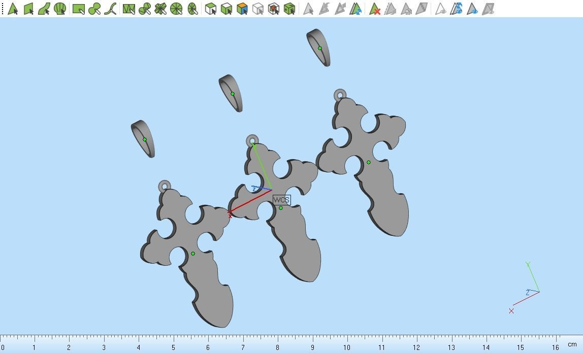 nice Cross 3 cross in files enamel ornament 3D print model_13