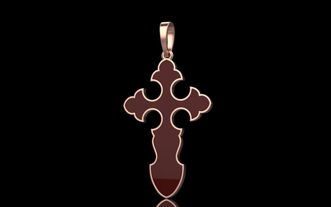 nice Cross 3 cross in files enamel ornament 3D print model_28