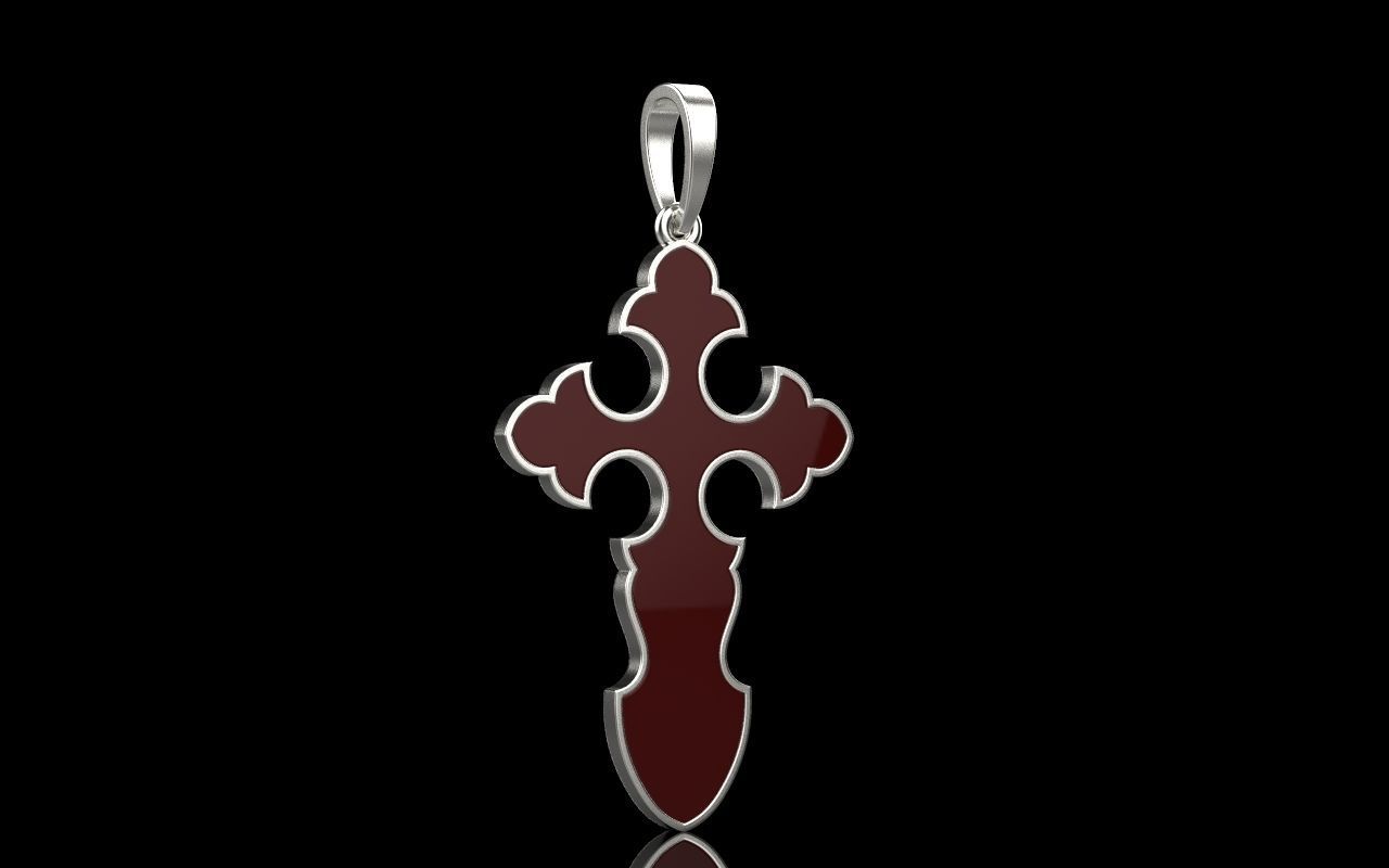 nice Cross 3 cross in files enamel ornament 3D print model_26