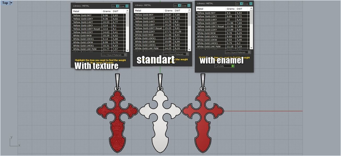 nice Cross 3 cross in files enamel ornament 3D print model_2