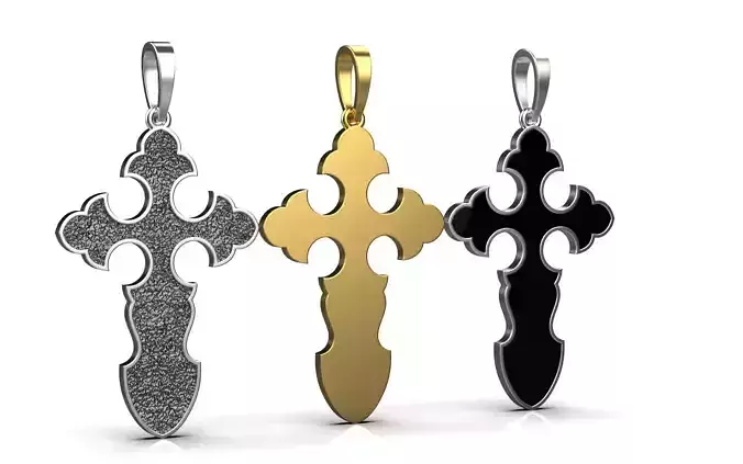 nice Cross 3 cross in files enamel ornament 3D print model nice Cross 3 cross in files enamel ornament 3D print model