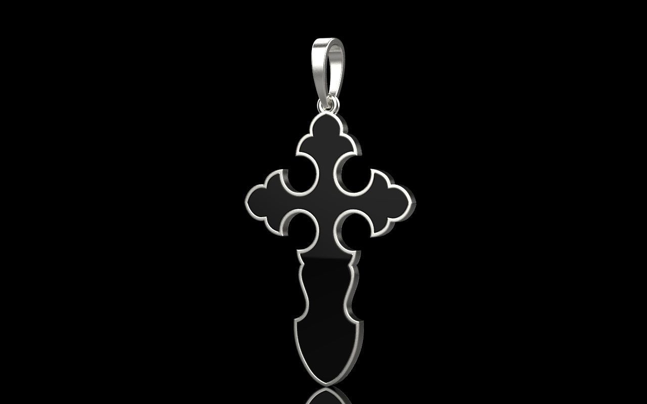 nice Cross 3 cross in files enamel ornament 3D print model_24
