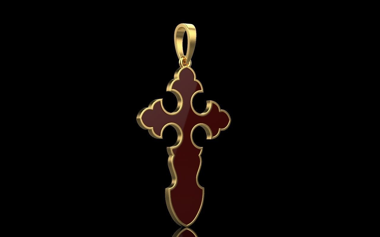 nice Cross 3 cross in files enamel ornament 3D print model_29