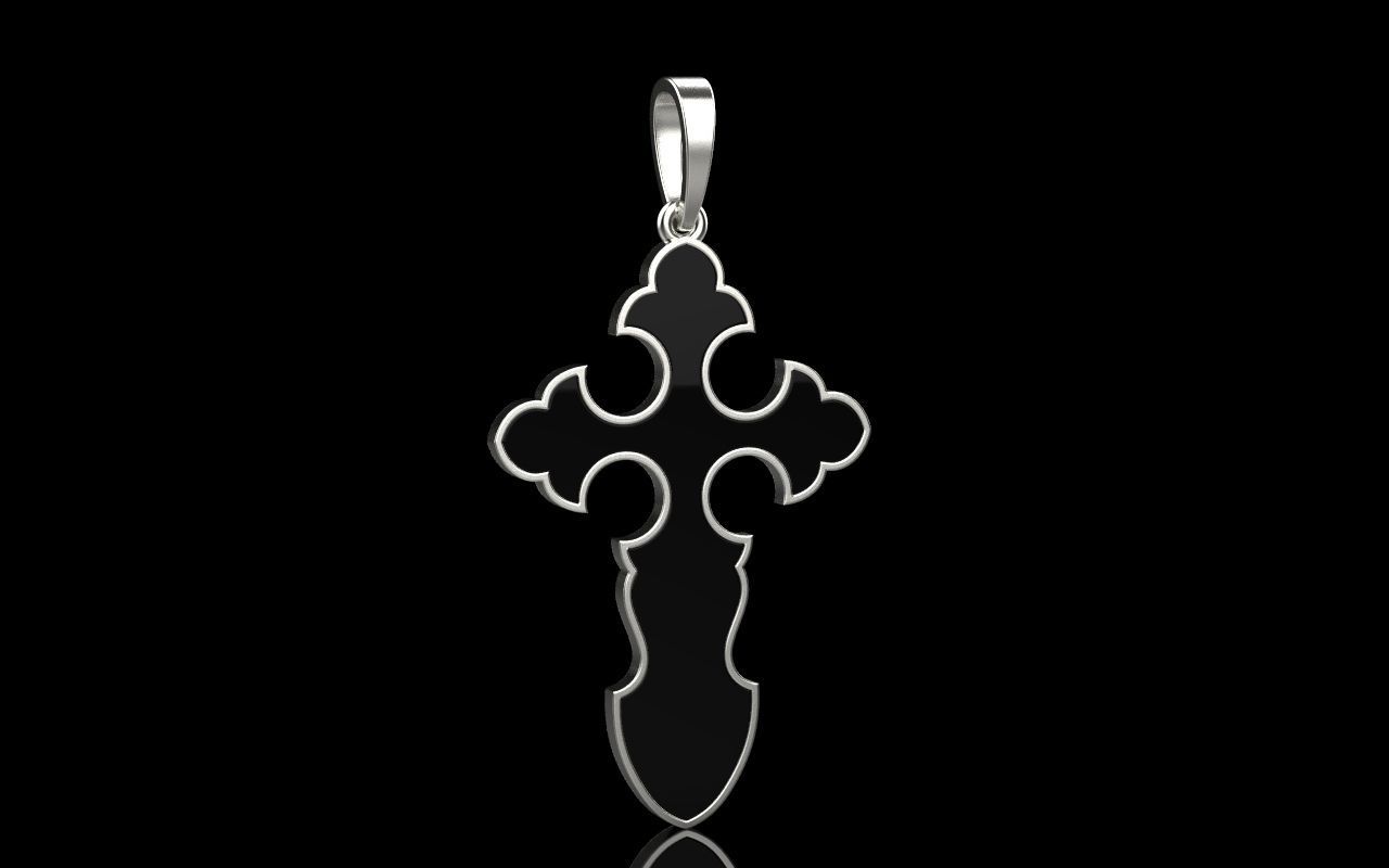 nice Cross 3 cross in files enamel ornament 3D print model_23