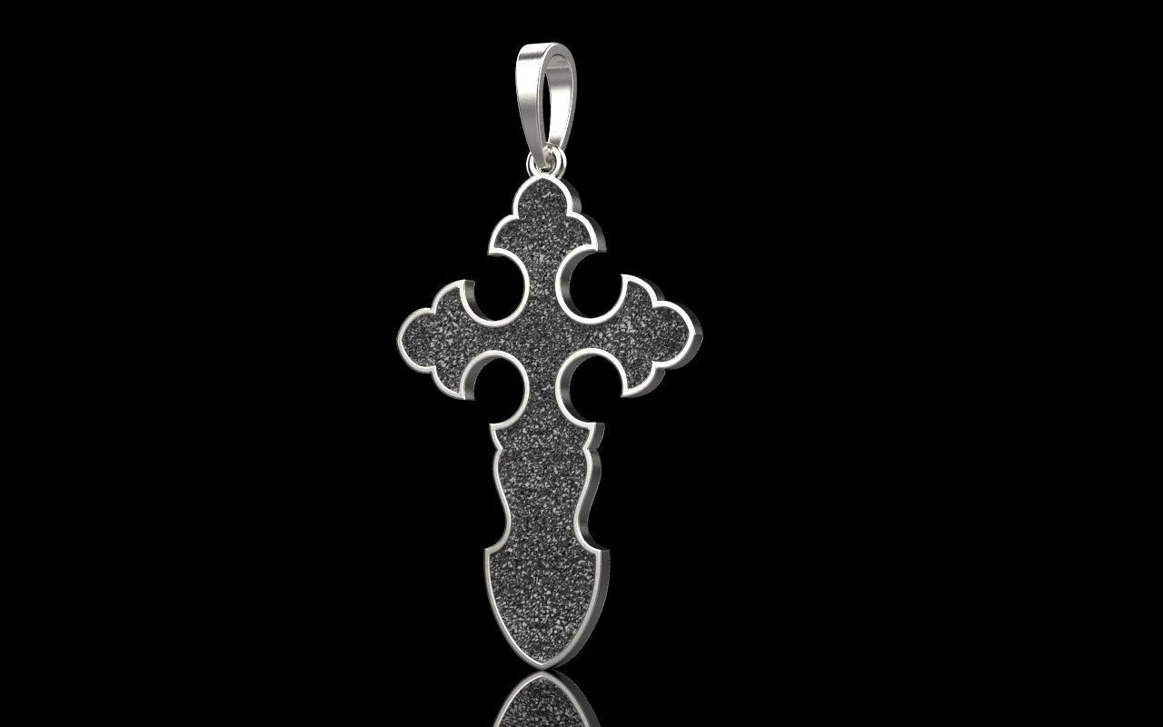 nice Cross 3 cross in files enamel ornament 3D print model_17