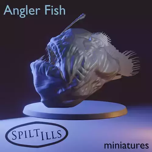 Angler Fish - 3D Sculpted Miniature Free 3D print model