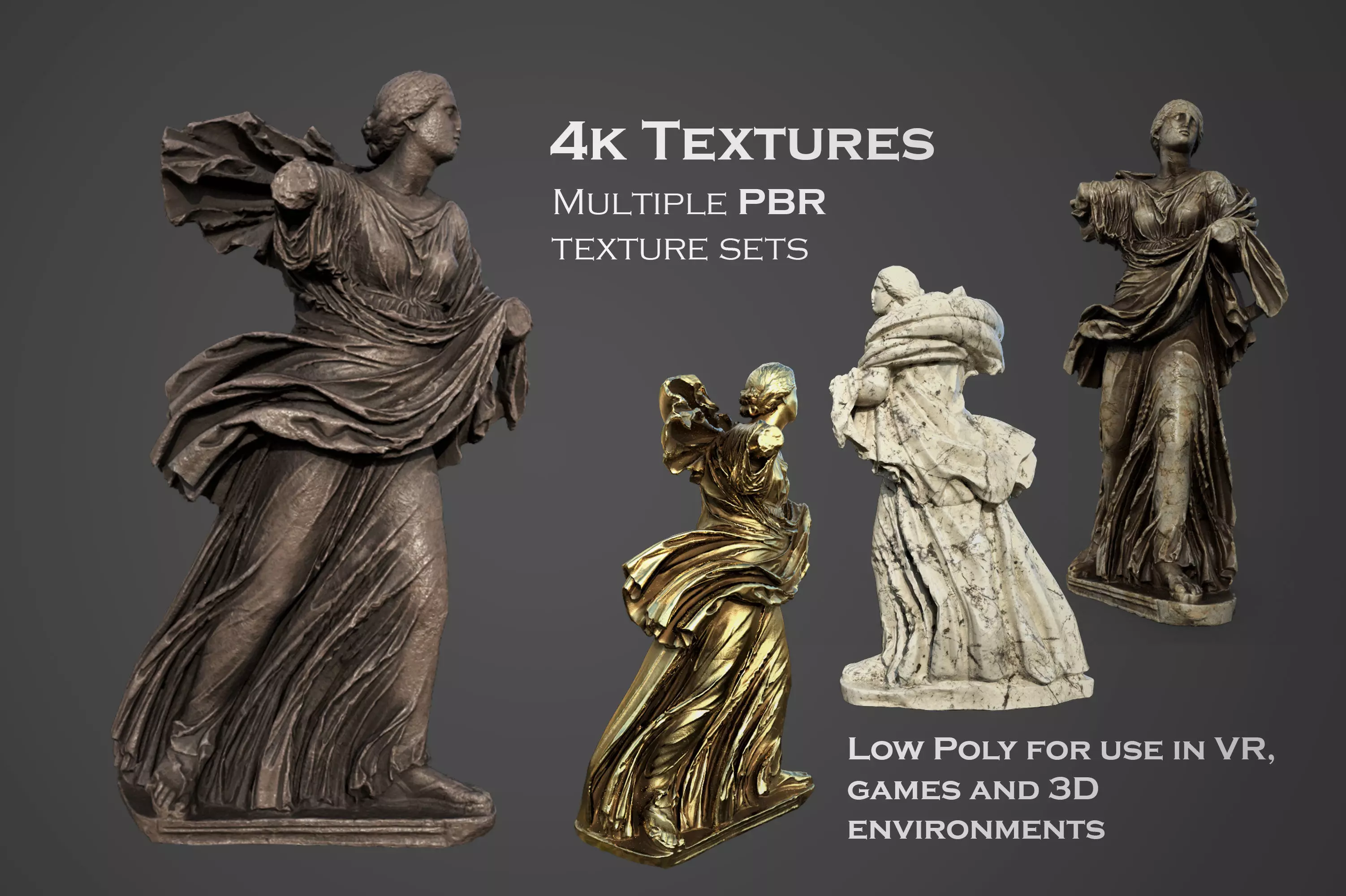 Statue of The Chiaramonti Niobid Low-poly 3D model