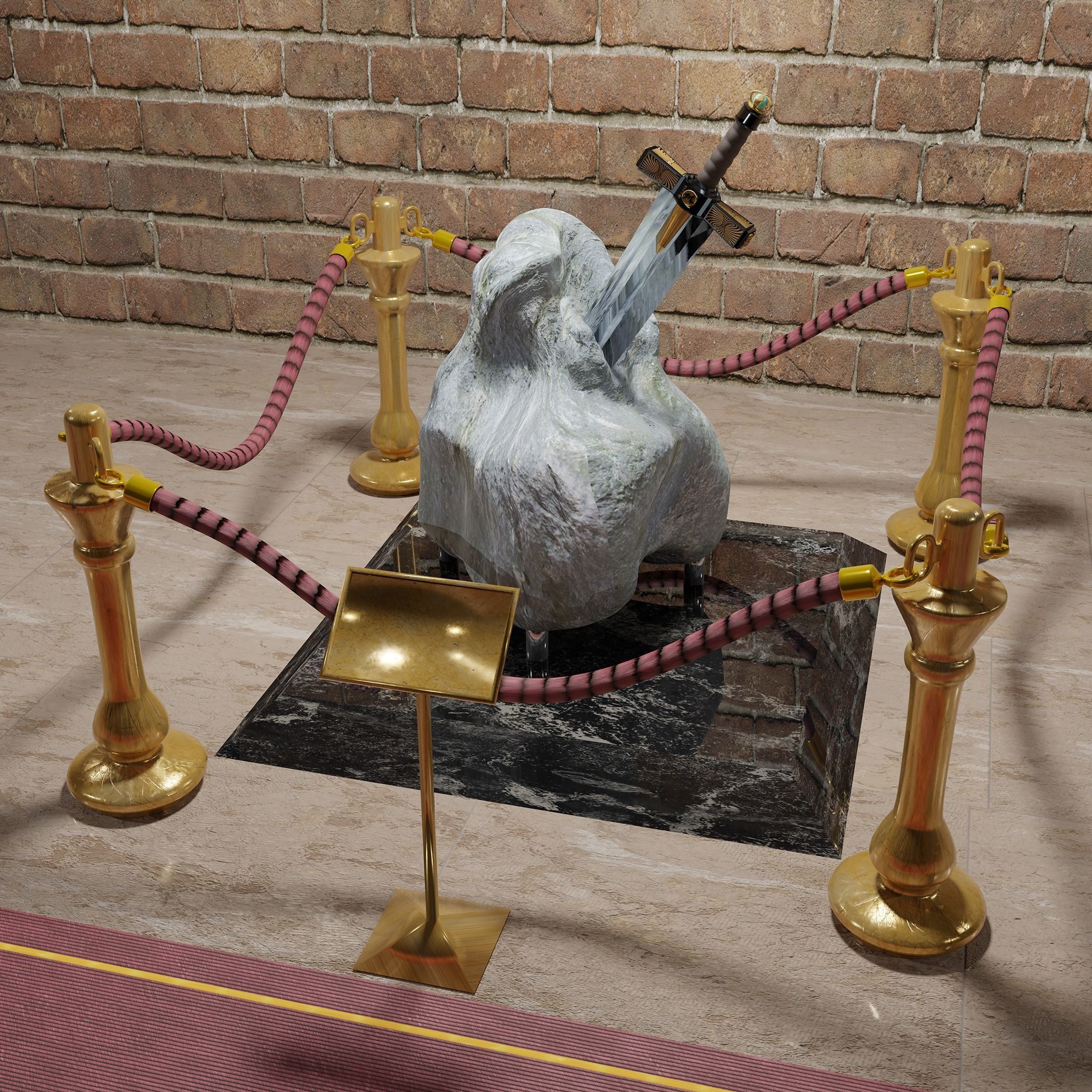 The sword in the museum 3D model_2