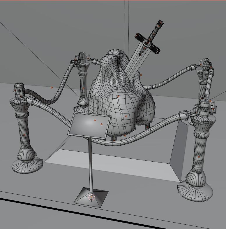 The sword in the museum 3D model_4