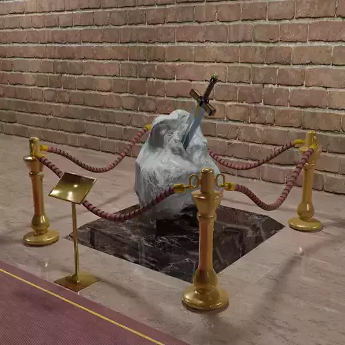 The sword in the museum 3D model