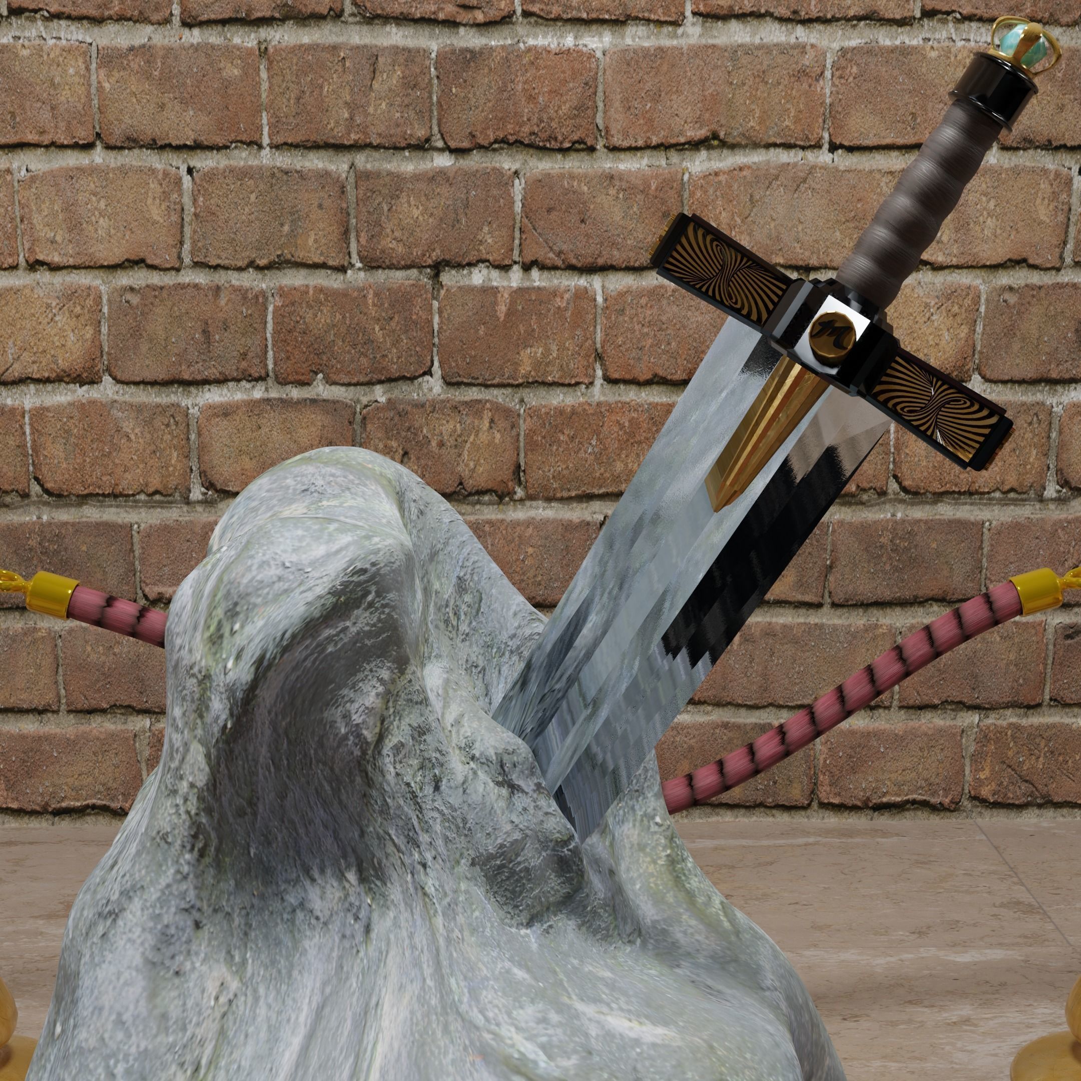 The sword in the museum 3D model_3