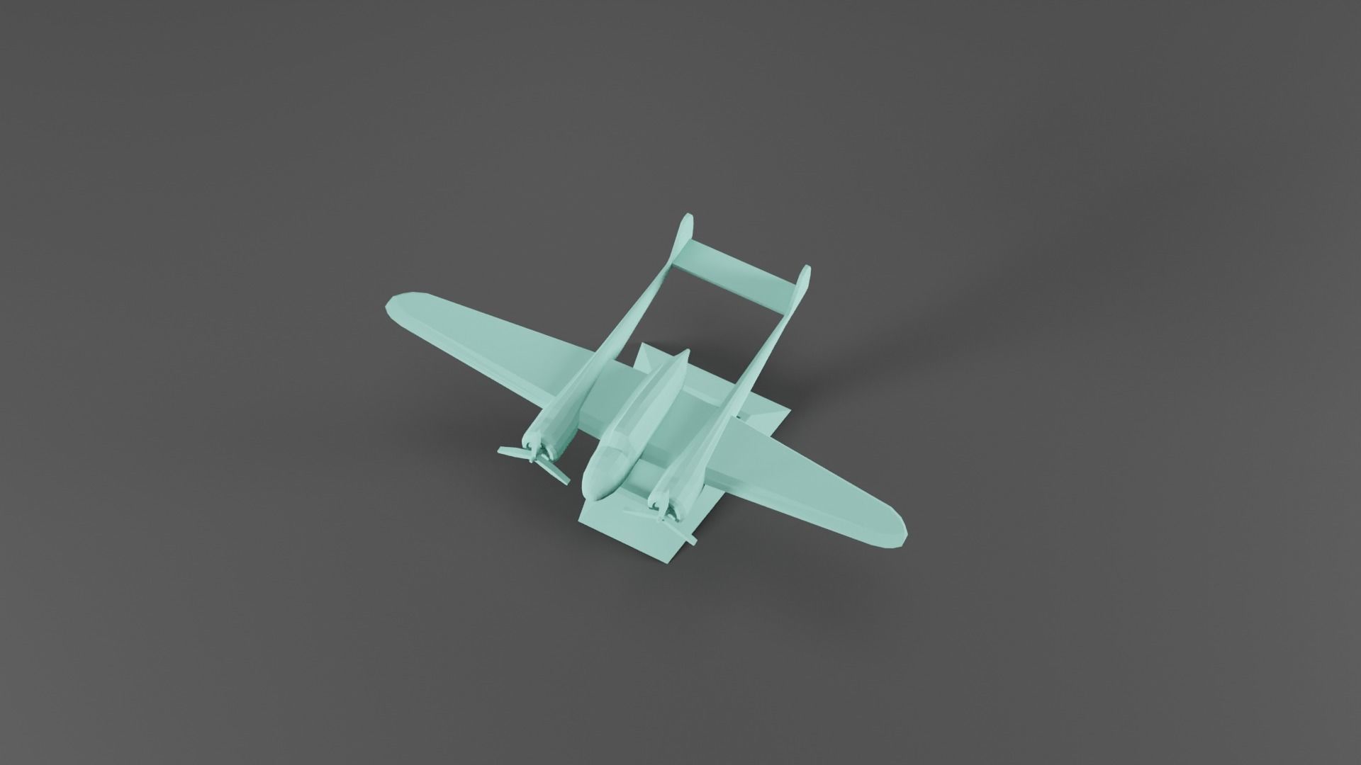 Fokker G-1 Plane  3D print model_2