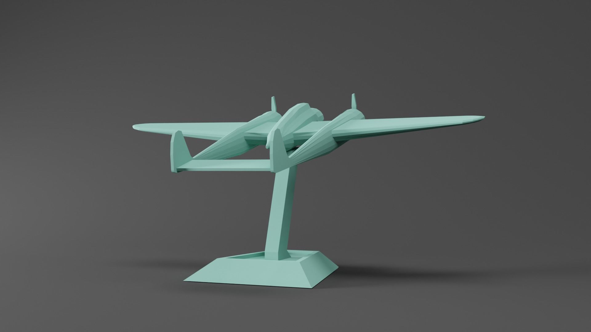 Fokker G-1 Plane  3D print model_1