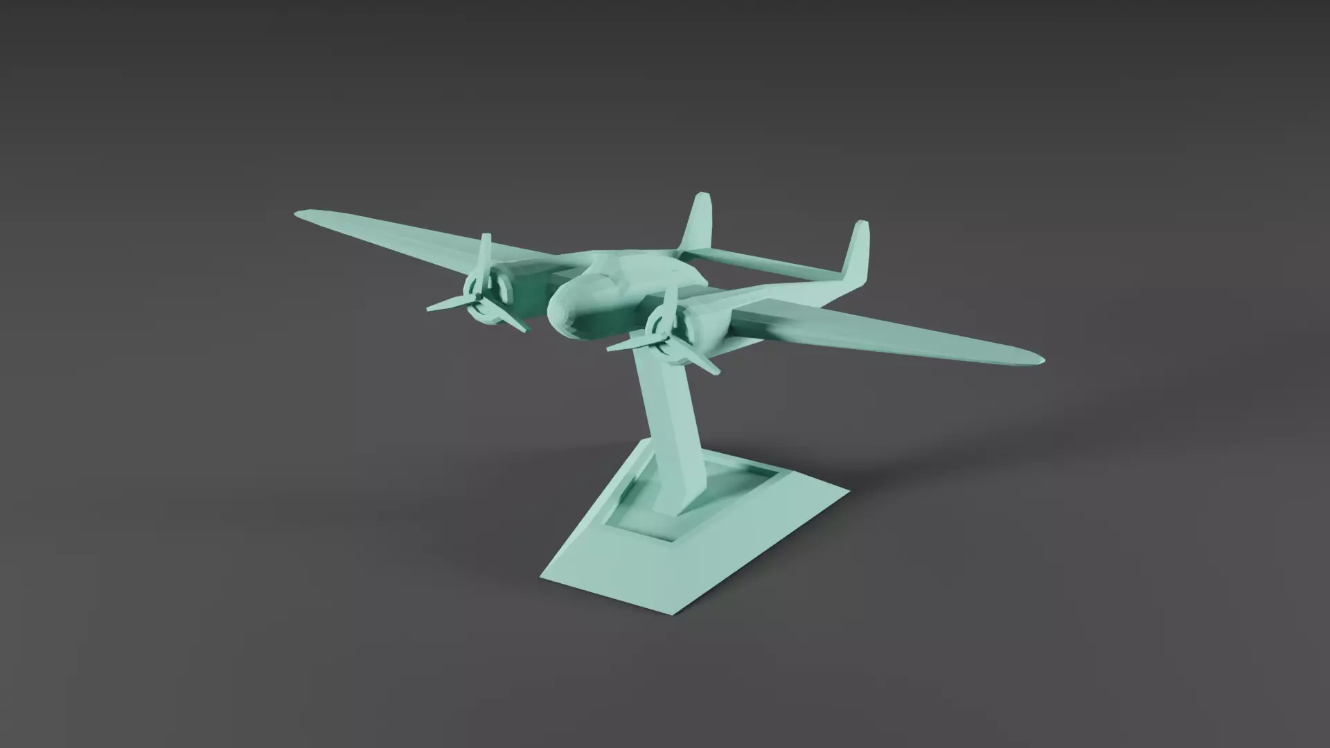 Fokker G-1 Plane  3D print model_0