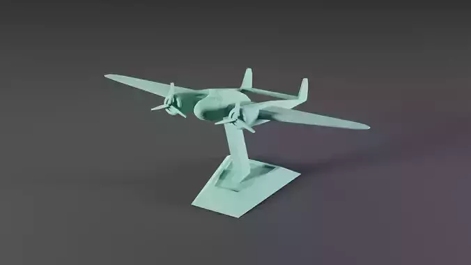 Fokker G-1 Plane  3D print model