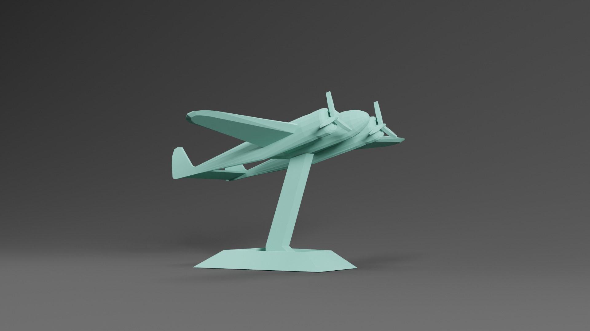 Fokker G-1 Plane  3D print model_3