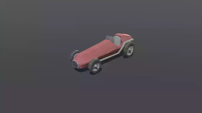 Old Race Car Lowpoly