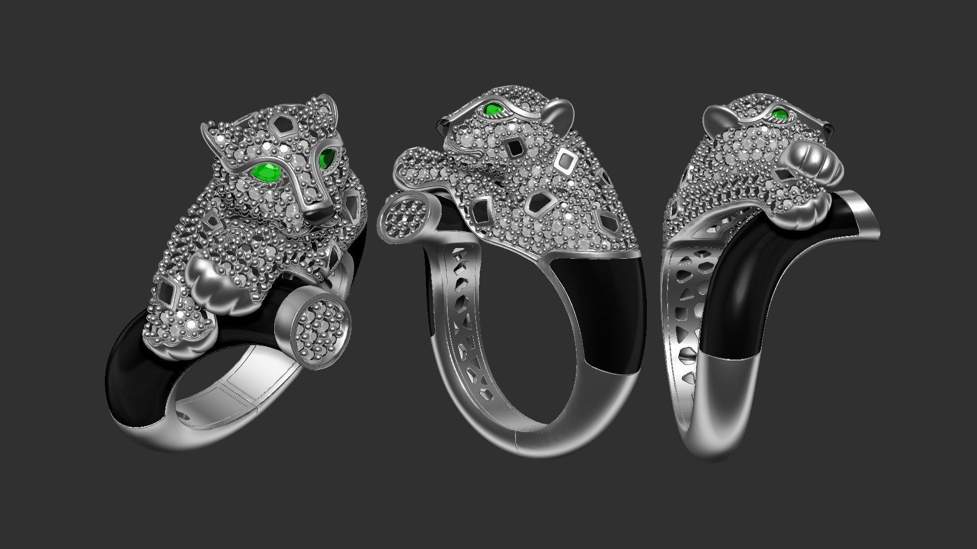 animal jewelry ring 3D model 3D printable CGTrader