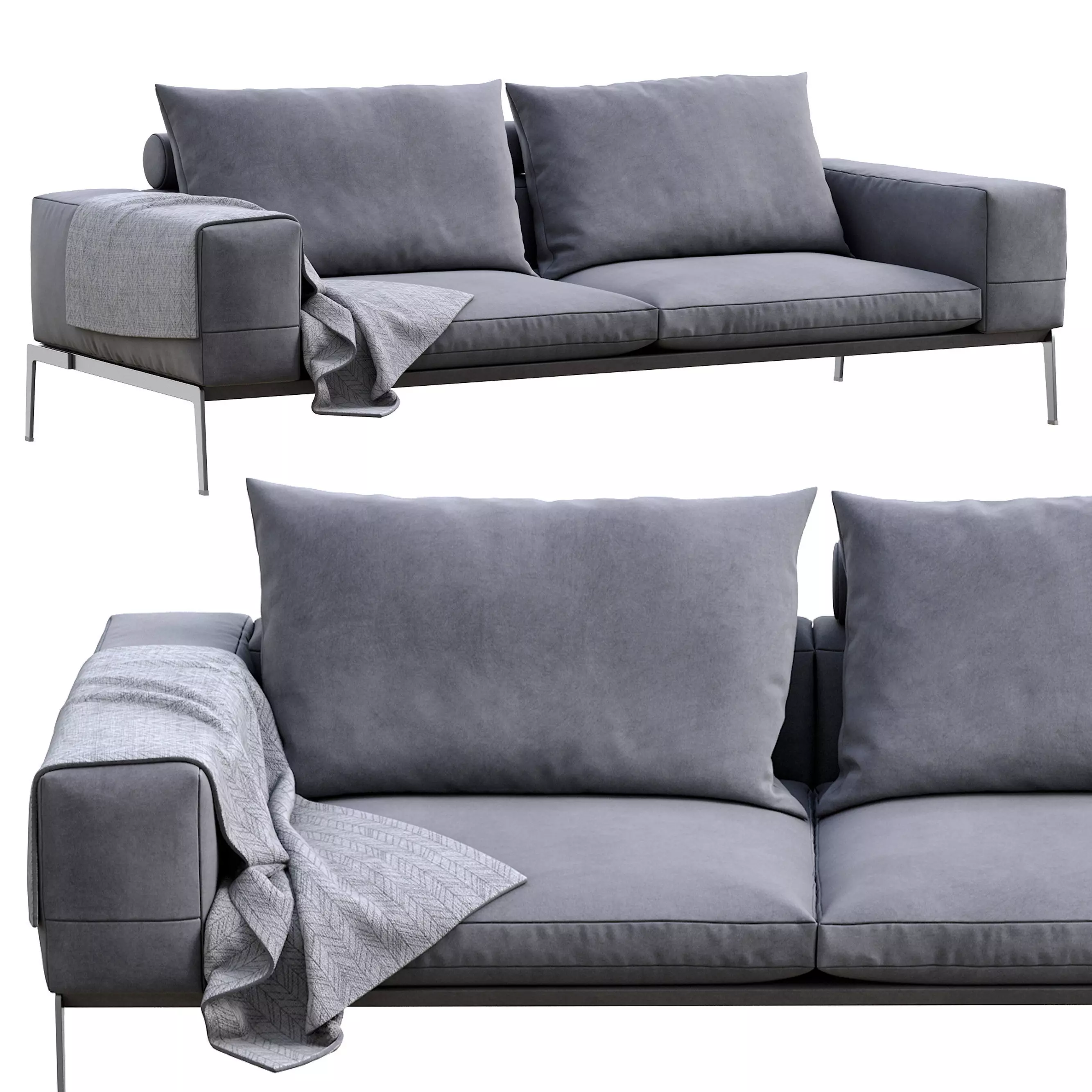Lifesteel Sofa By Flexform 3D model_0