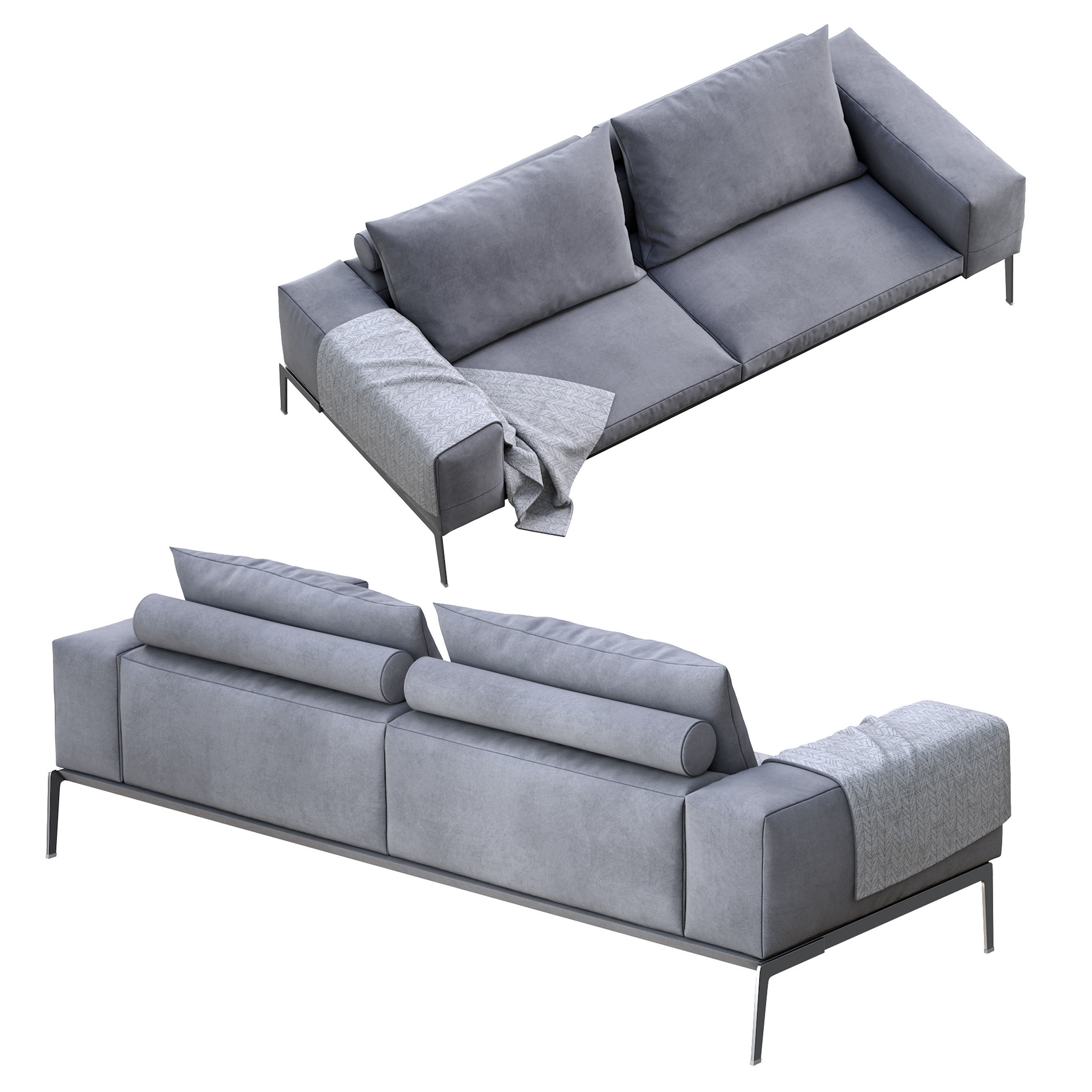 Lifesteel Sofa By Flexform 3D model_3
