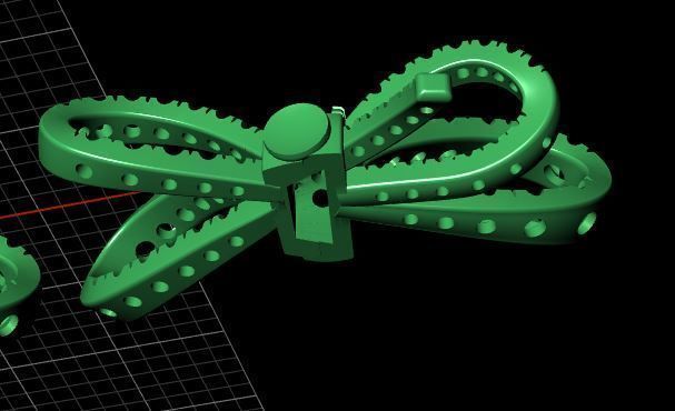 Bow tie Earring 3D print model_10