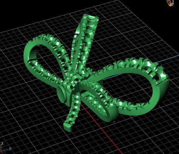 Bow tie Earring 3D print model_8