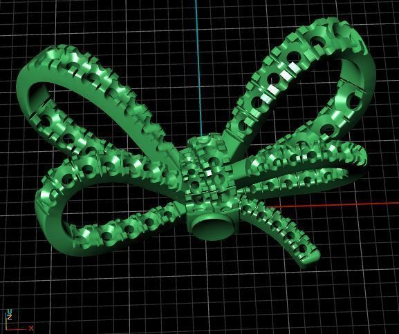 Bow tie Earring 3D print model_9