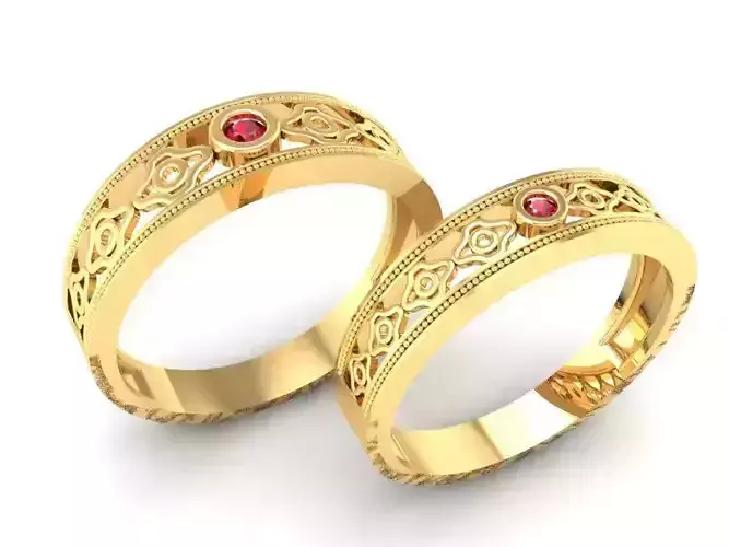 Elegant Couple Wedding Ring 355