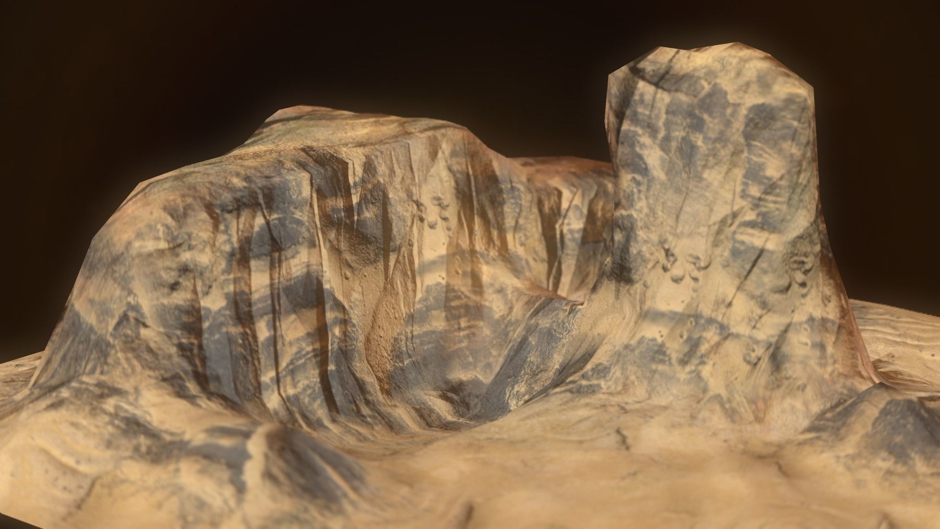 Terrain 03 Low-poly 3D model_6