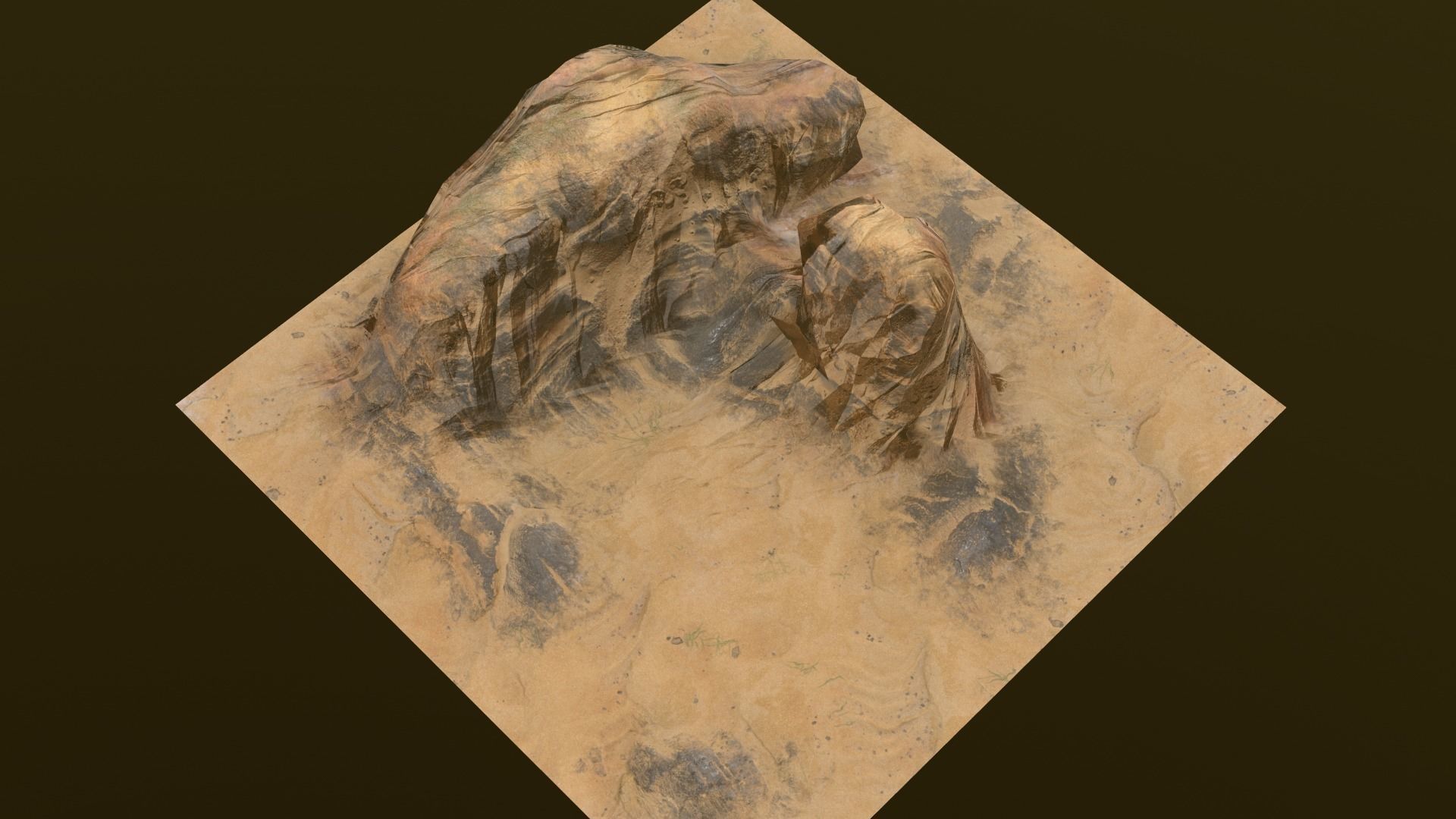Terrain 03 Low-poly 3D model_5