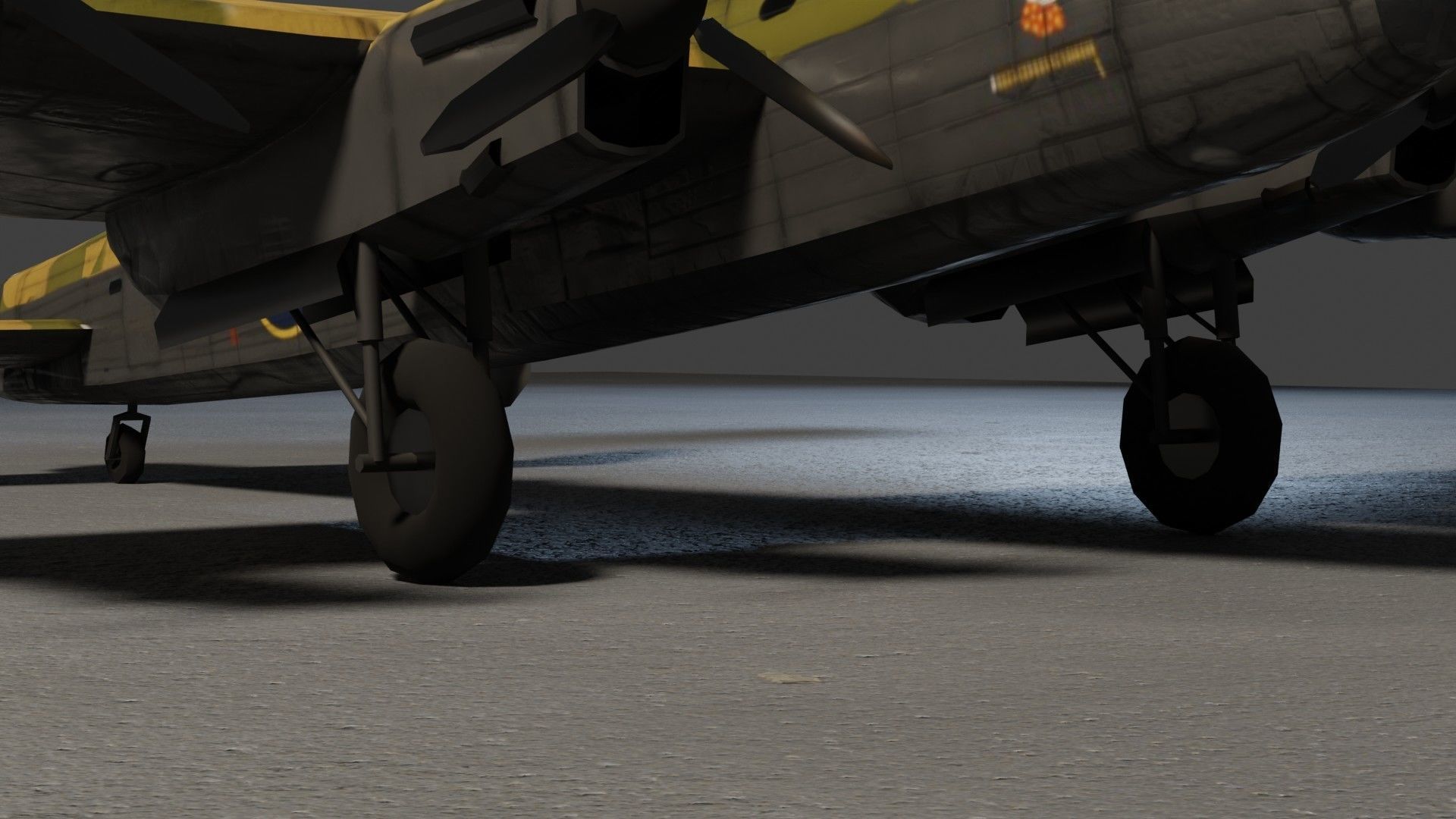 Avro Lancaster WW2 bomber Low-poly 3D model_14