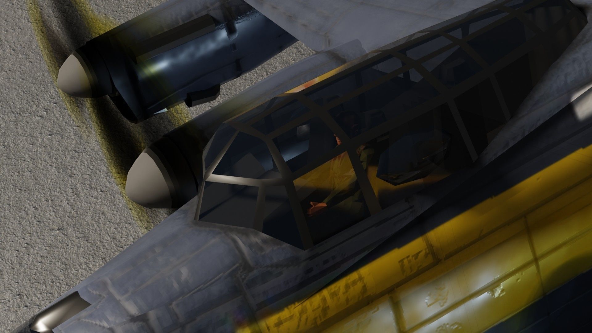 Avro Lancaster WW2 bomber Low-poly 3D model_15