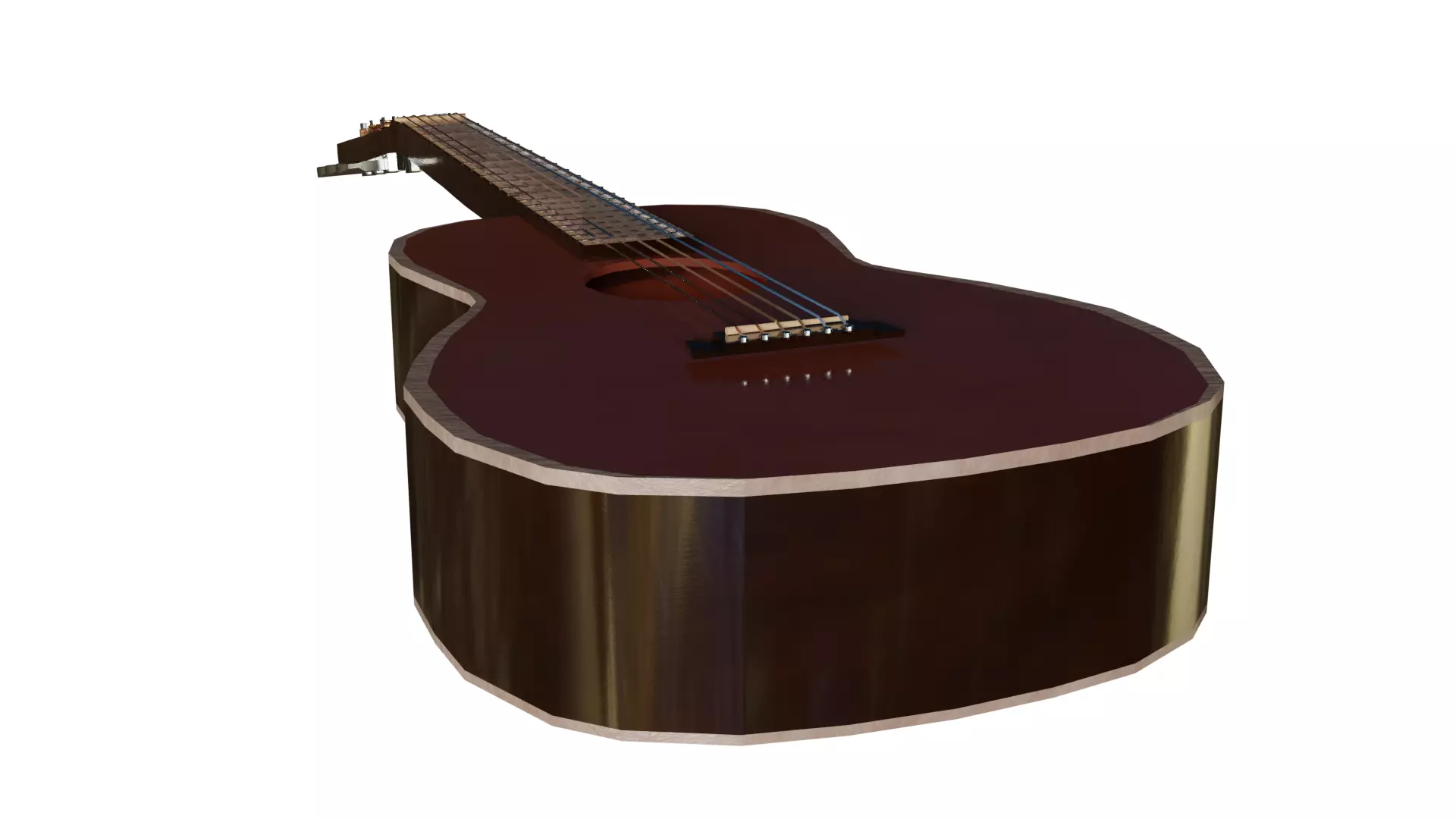 Guitar acoustic Free low-poly 3D model