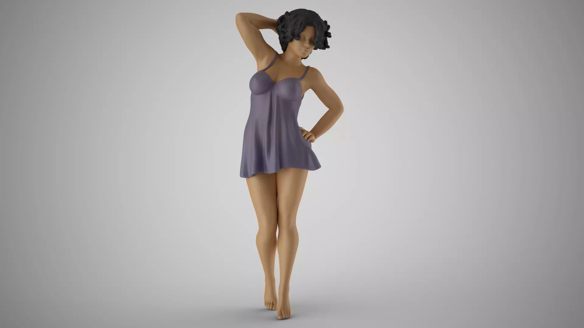 Girl Sleep Drowsiness 3D print model