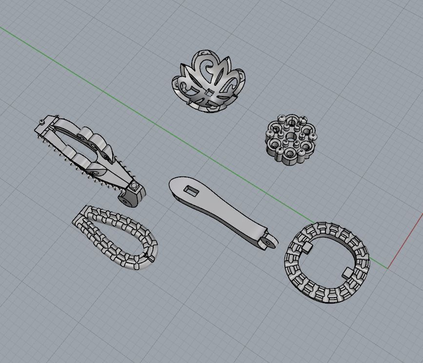 Ring and Earrings 160 3D print model_11