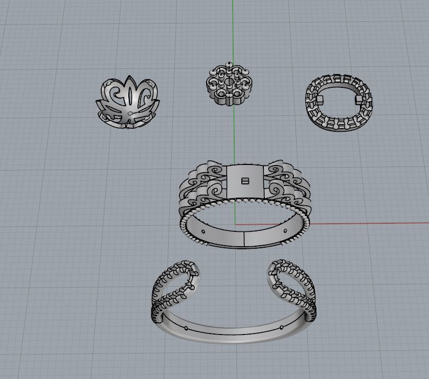 Ring and Earrings 160 3D print model_5