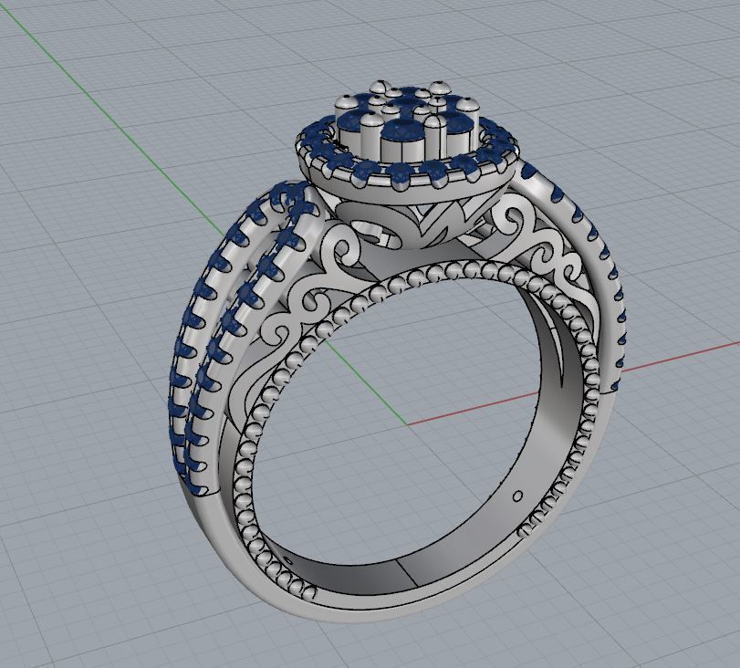 Ring and Earrings 160 3D print model_13