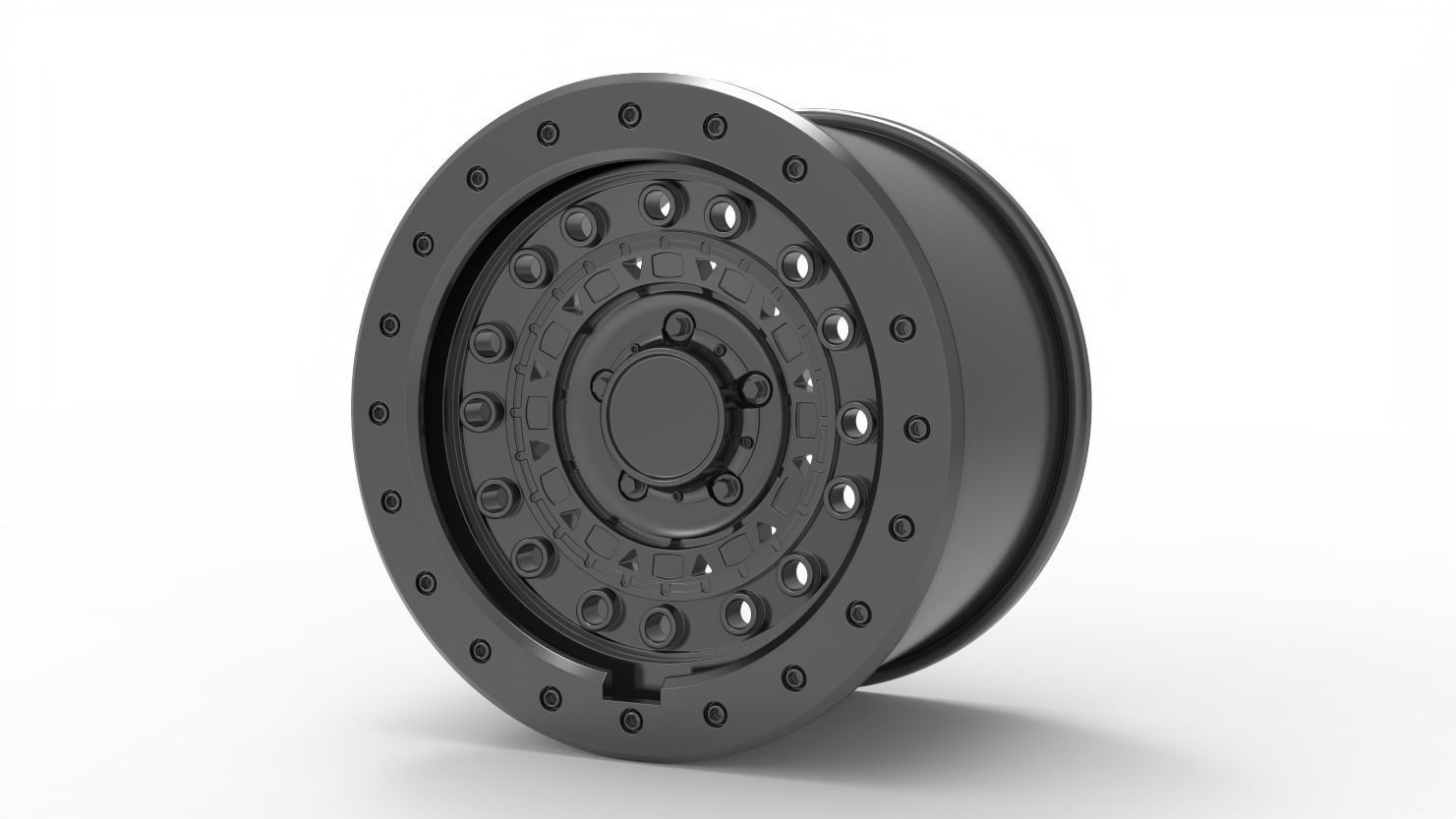 black rhino wheel rim model 3D print model_1