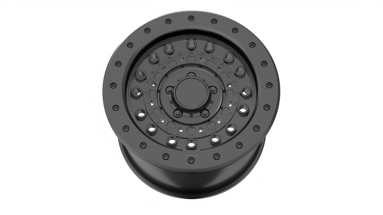 black rhino wheel rim model 3D print model_3