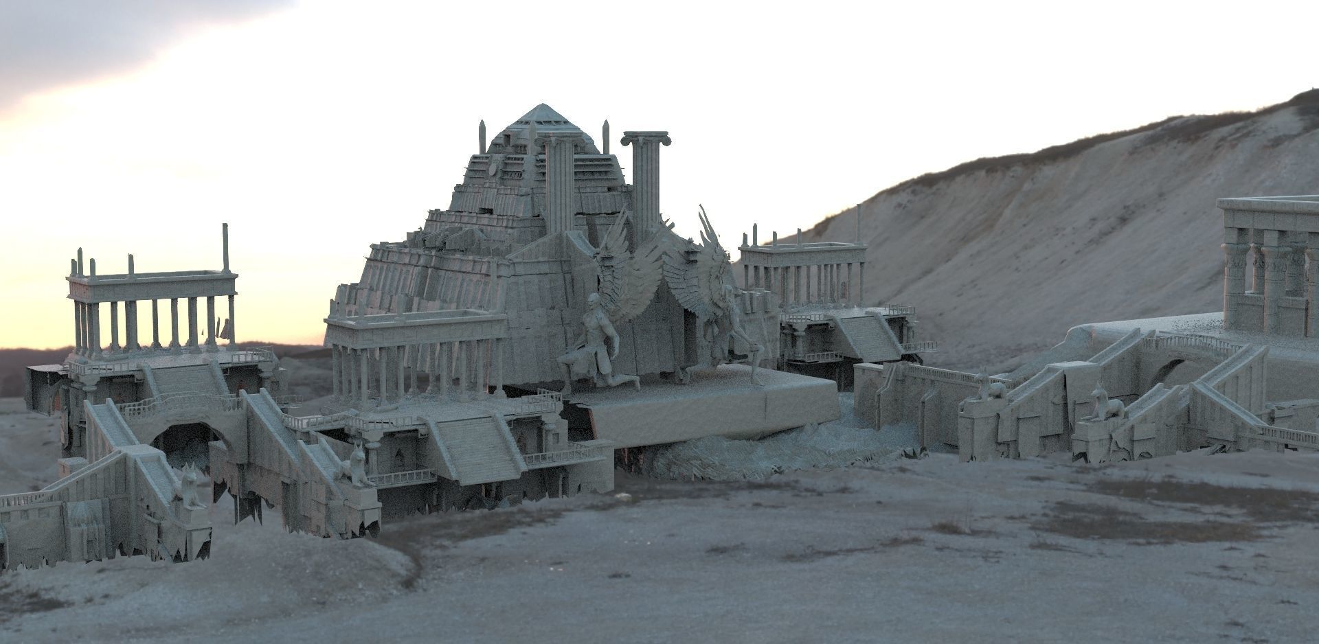 Ancient Egyptian City 3D model_1