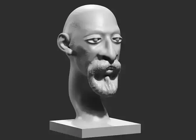 human head modern sculpture 3d print model 86 3D print model
